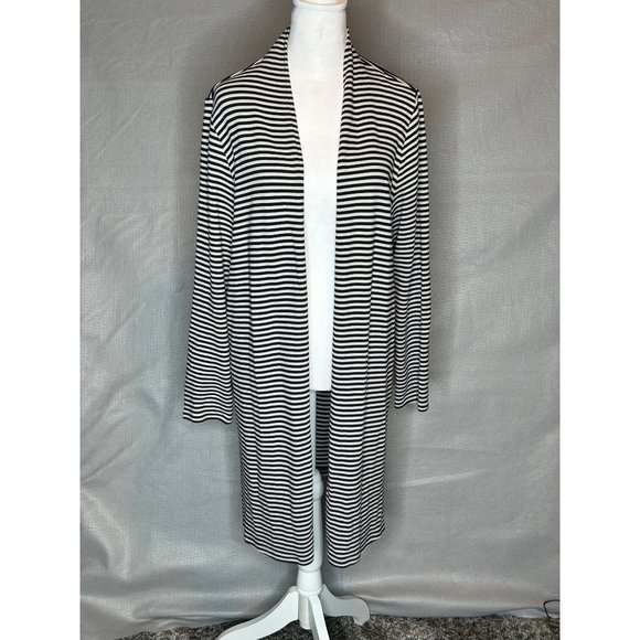 J. Jill‎ Wearever Collection Black and Gray Knit Long Sleeve Jacket Size Large - Picture 1 of 7